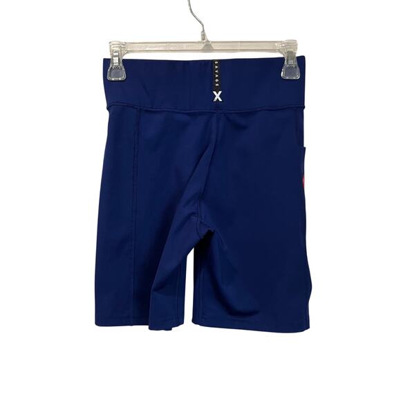 Savage XFenty Band It High Waist Blue Bike Shorts Size Large - Picture 3 of 8